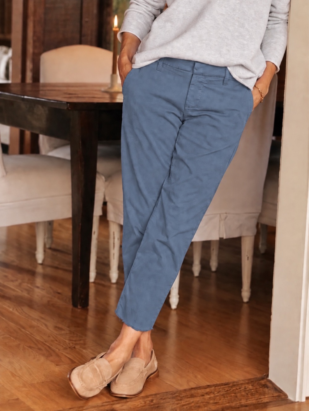 Frank & Eileen Chino Pants Wicklow Twill in Blue
